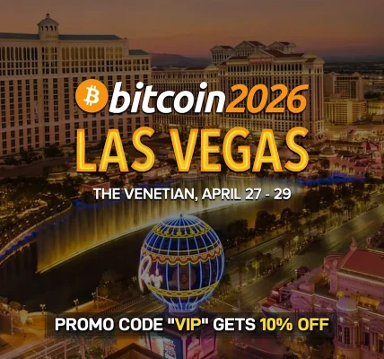 Bitcoin berdiri di 79.368 dolar saat Bitcoin Conference Las Vegas dibuka 27 April 2026 dengan FOMC terakhir Powell besok